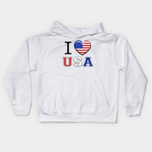 I love USA Kids Hoodie